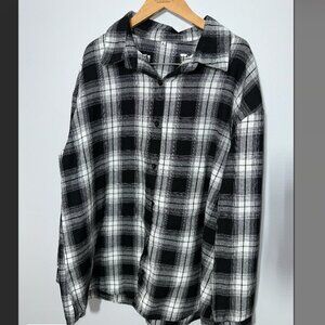 Black and white SHEIN flannel